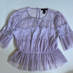 Sheer lacy peplum from Forever 21
